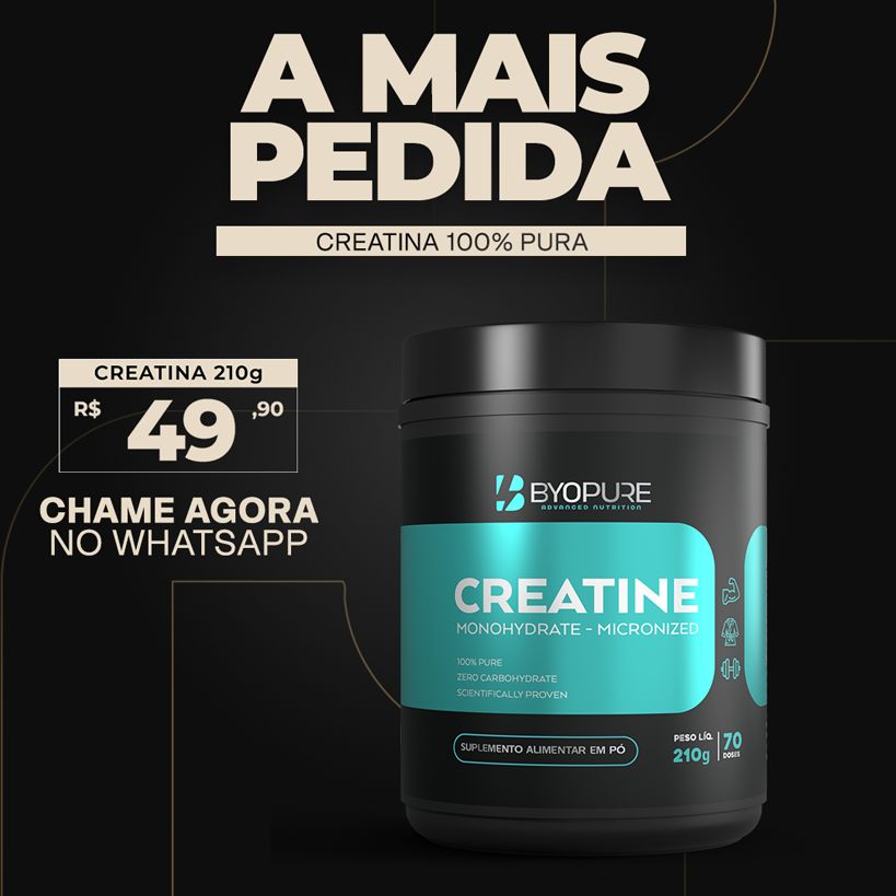 Creatina ByoPure 210g — suplemento original Votuporanga