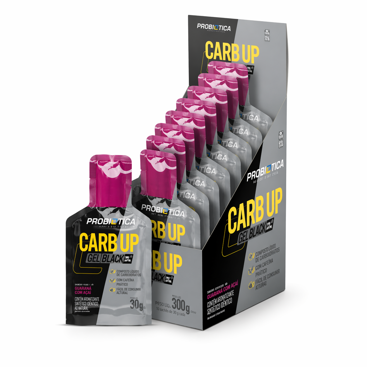 Carb Up Gel Black Probiótica
